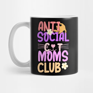 Anti social cat mom's club Mug